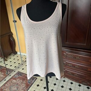 Embellished Pink Tank Top